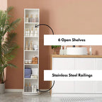 Armoire de rangement rotative Miroir pleine longueur Pivotant à 360 degrés - 169,2 cm (H) x 30,5 cm (L) x 36,6 cm (diamètre de la base)