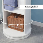 Armoire de rangement rotative Miroir pleine longueur Pivotant à 360 degrés - 169,2 cm (H) x 30,5 cm (L) x 36,6 cm (diamètre de la base)