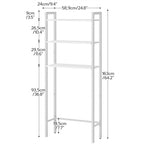 Meuble de rangement au-dessus des toilettes - 9,4P x 24,8L x 64,2H