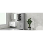 Meuble de rangement de salle de bain avec portes et tiroir