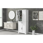 Meuble de rangement de salle de bain avec portes et tiroir