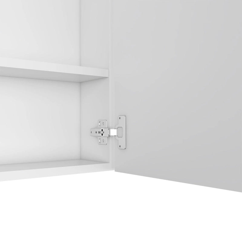 Armoire à pharmacie avec miroir, trois étagères intérieures, finition wengé noir