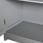 Meuble bas de salle de bain en bois avec 2 portes, 2 tiroirs et étagère réglable