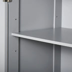 Meuble bas de salle de bain en bois avec 2 portes, 2 tiroirs et étagère réglable