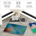 Meuble d'angle avec ports USB et prises de courant
