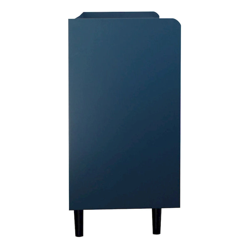 Meuble de rangement pour garde-manger, buffet de cuisine avec bar à café de 55" avec 2 tiroirs, 2 compartiments de rangement ouverts et 2 portes vitrées, table de buffet en bois