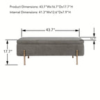 Banc coffre de rangement capitonné pour entrée
