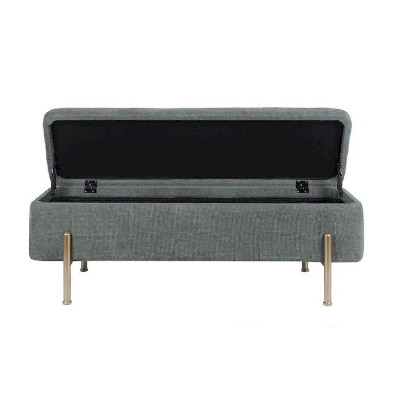 Banc coffre de rangement capitonné pour entrée