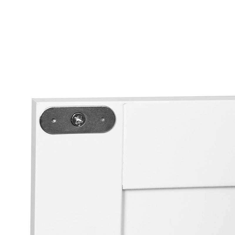 Meuble de rangement de salle de bain avec porte double et étagère réglable, Blanc