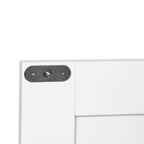 Meuble de rangement de salle de bain avec porte double et étagère réglable, Blanc